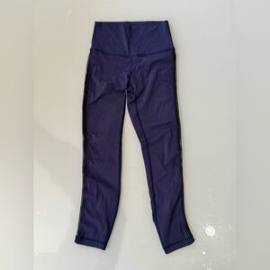 Lululemon High-Rise Mesh-Panel Leggings | Navy | Size 4